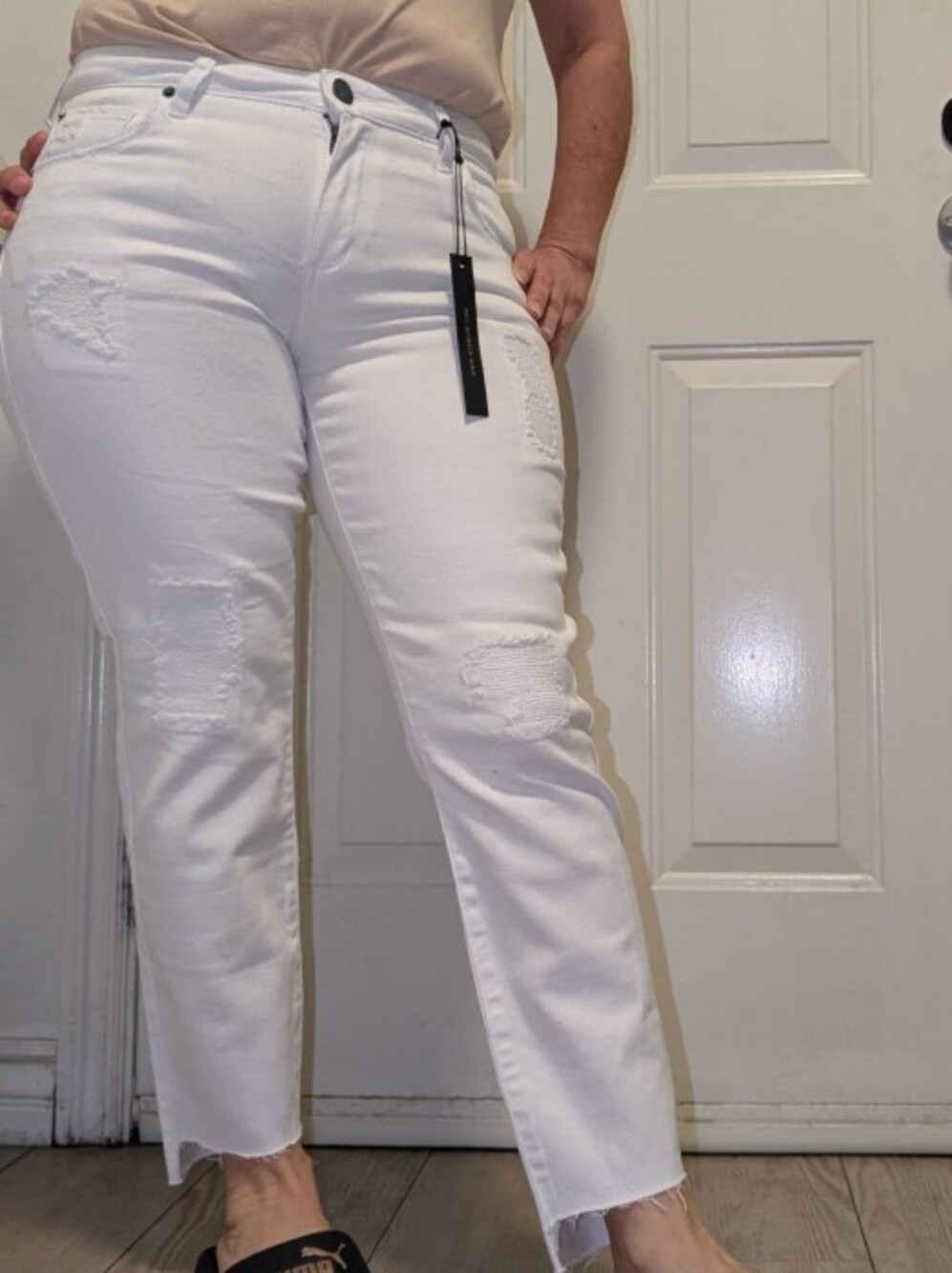 STS Blue White Distressed Skinny Jeans